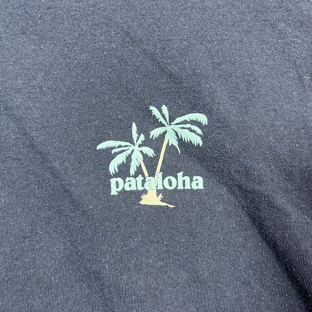 Patagonia Pataloha Long Sleeve Tee Shirt Haleiwa Hawaii Blue Size Medium - Picture 3 of 7